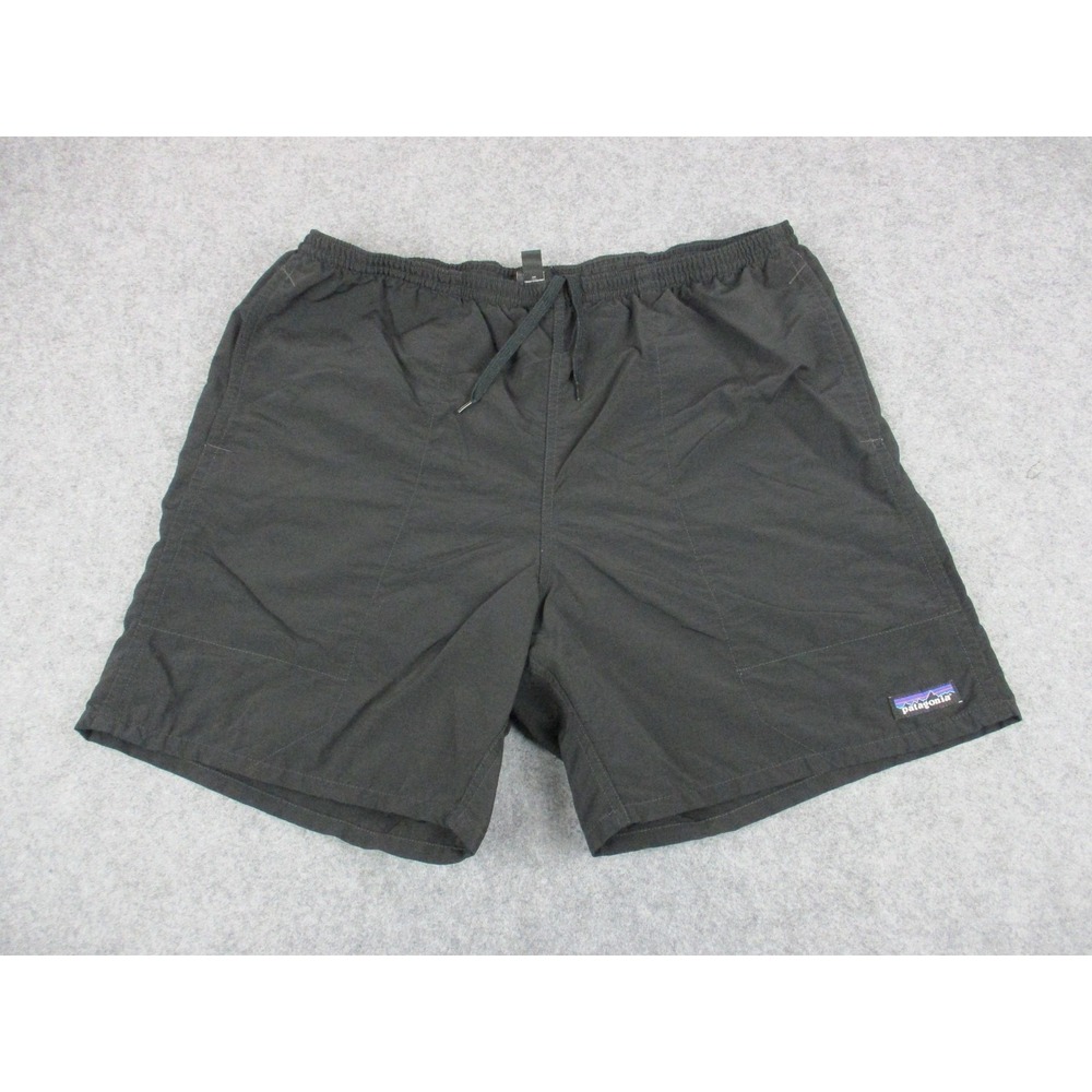 Patagonia Shorts Mens Large Black Baggies Lined Drawstring Pockets Outdoors